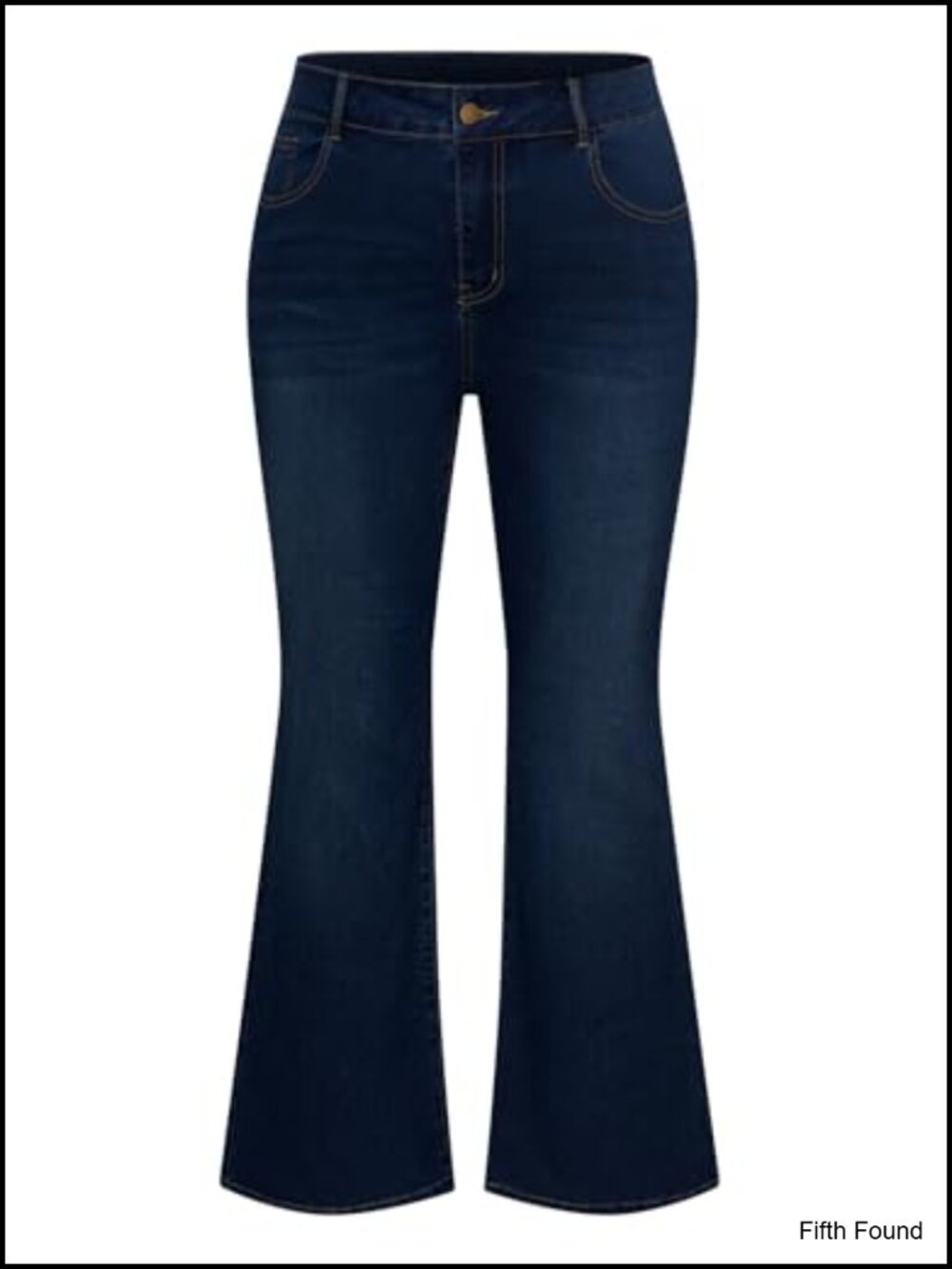 Women's Plus Size High Waist Flared Wide Leg Stretchy Denim Jeans